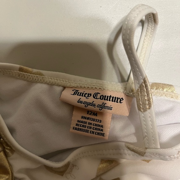 🌟Juicy Couture White & Gold Bathing Suit Size 12 Months - Picture 3 of 4